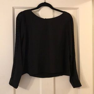 ASTR Long Sleeve Top with Sleeve Detail